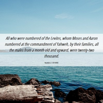 Picture 06 - Numbers 3:39 WEB - All who were numbered of the Levites, whom Moses - Bible Verse Picture
