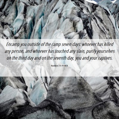 Picture 06 - Numbers 31:19 WEB - Encamp you outside of the camp seven days: - Bible Verse Picture