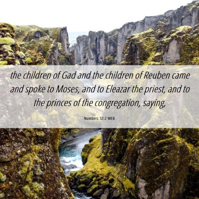 Picture 06 - Numbers 32:2 WEB - the children of Gad and the children of Reuben - Bible Verse Picture