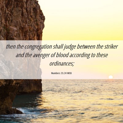 Picture 06 - Numbers 35:24 WEB - then the congregation shall judge between the - Bible Verse Picture