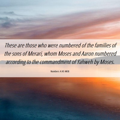 Picture 06 - Numbers 4:45 WEB - These are those who were numbered of the families - Bible Verse Picture