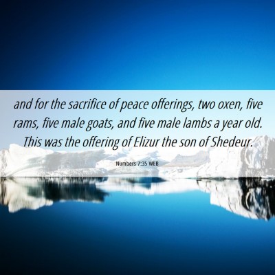 Picture 06 - Numbers 7:35 WEB - and for the sacrifice of peace offerings, two - Bible Verse Picture