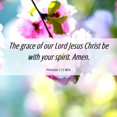 Picture 06 - Philemon 1:25 WEB - The grace of our Lord Jesus Christ be with your - Bible Verse Picture