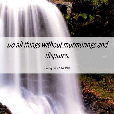 Picture 06 - Philippians 2:14 WEB - Do all things without murmurings and - Bible Verse Picture