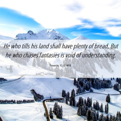 Picture 06 - Proverbs 12:11 WEB - He who tills his land shall have plenty of bread, - Bible Verse Picture