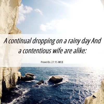 Picture 06 - Proverbs 27:15 WEB - A continual dropping on a rainy day And a - Bible Verse Picture