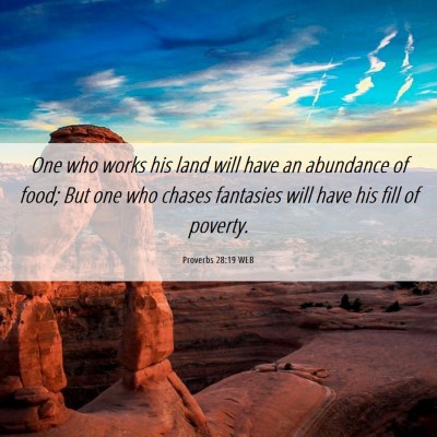 Picture 06 - Proverbs 28:19 WEB - One who works his land will have an abundance of - Bible Verse Picture