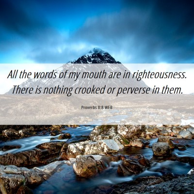 Picture 06 - Proverbs 8:8 WEB - All the words of my mouth are in righteousness. - Bible Verse Picture