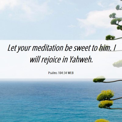 Picture 06 - Psalms 104:34 WEB - Let your meditation be sweet to him. I will - Bible Verse Picture