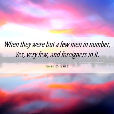 Picture 06 - Psalms 105:12 WEB - When they were but a few men in number, Yes, very - Bible Verse Picture