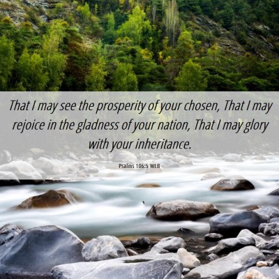 Picture 06 - Psalms 106:5 WEB - That I may see the prosperity of your chosen, - Bible Verse Picture