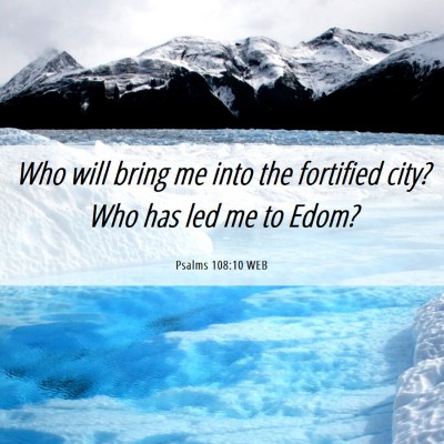 Picture 06 - Psalms 108:10 WEB - Who will bring me into the fortified city? Who - Bible Verse Picture