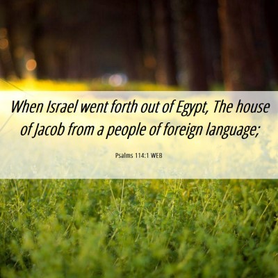 Picture 06 - Psalms 114:1 WEB - When Israel went forth out of Egypt, The house of - Bible Verse Picture