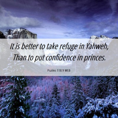 Picture 06 - Psalms 118:9 WEB - It is better to take refuge in Yahweh, Than to - Bible Verse Picture