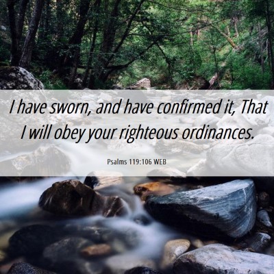 Picture 06 - Psalms 119:106 WEB - I have sworn, and have confirmed it, That I will - Bible Verse Picture