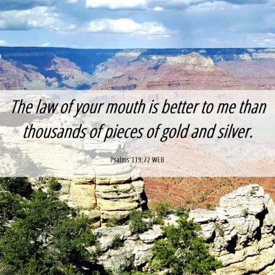 Picture 06 - Psalms 119:72 WEB - The law of your mouth is better to me than - Bible Verse Picture