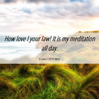 Picture 06 - Psalms 119:97 WEB - How love I your law! It is my meditation all - Bible Verse Picture