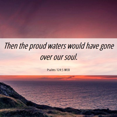 Picture 06 - Psalms 124:5 WEB - Then the proud waters would have gone over our - Bible Verse Picture