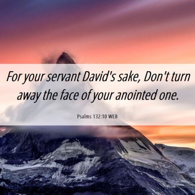 Picture 06 - Psalms 132:10 WEB - For your servant David's sake, Don't turn away - Bible Verse Picture