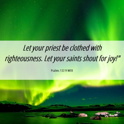 Picture 06 - Psalms 132:9 WEB - Let your priest be clothed with righteousness. - Bible Verse Picture