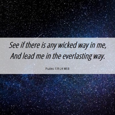 Picture 06 - Psalms 139:24 WEB - See if there is any wicked way in me, And lead me - Bible Verse Picture