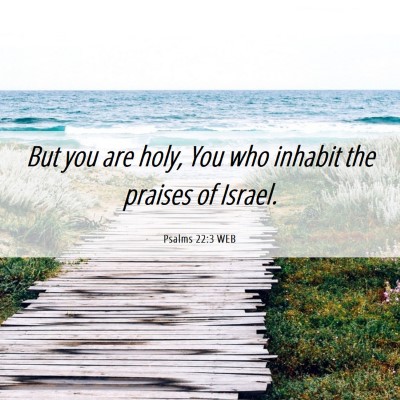Picture 06 - Psalms 22:3 WEB - But you are holy, You who inhabit the praises of - Bible Verse Picture