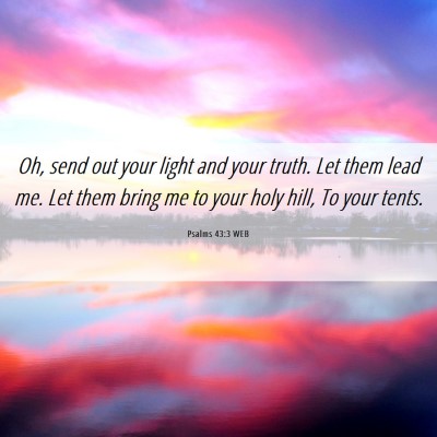 Picture 06 - Psalms 43:3 WEB - Oh, send out your light and your truth. Let them - Bible Verse Picture