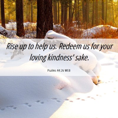 Picture 06 - Psalms 44:26 WEB - Rise up to help us. Redeem us for your loving - Bible Verse Picture