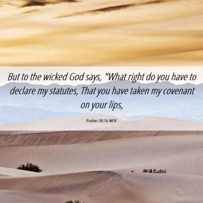 Picture 06 - Psalms 50:16 WEB - But to the wicked God says, 
