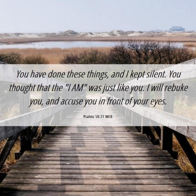 Picture 06 - Psalms 50:21 WEB - You have done these things, and I kept silent. - Bible Verse Picture