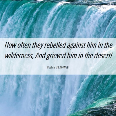 Picture 06 - Psalms 78:40 WEB - How often they rebelled against him in the - Bible Verse Picture