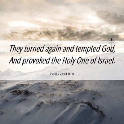 Picture 06 - Psalms 78:41 WEB - They turned again and tempted God, And provoked - Bible Verse Picture