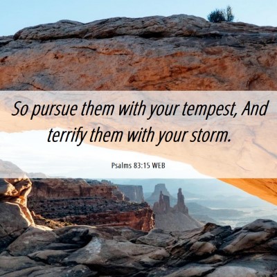 Picture 06 - Psalms 83:15 WEB - So pursue them with your tempest, And terrify - Bible Verse Picture