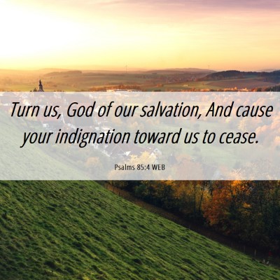 Picture 06 - Psalms 85:4 WEB - Turn us, God of our salvation, And cause your - Bible Verse Picture