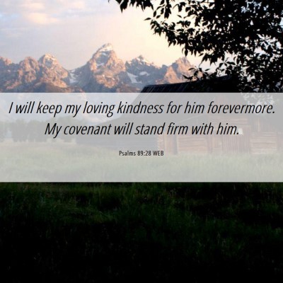 Picture 06 - Psalms 89:28 WEB - I will keep my loving kindness for him - Bible Verse Picture