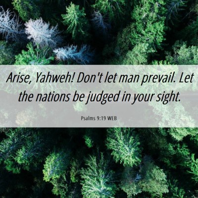 Picture 06 - Psalms 9:19 WEB - Arise, Yahweh! Don't let man prevail. Let the - Bible Verse Picture
