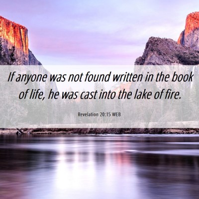 Picture 06 - Revelation 20:15 WEB - If anyone was not found written in the book of - Bible Verse Picture