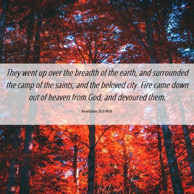 Picture 06 - Revelation 20:9 WEB - They went up over the breadth of the earth, and - Bible Verse Picture