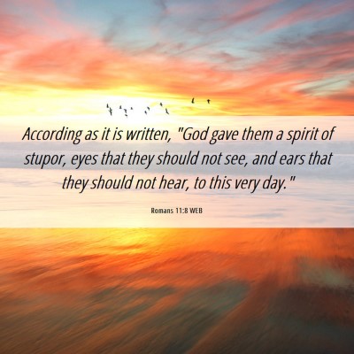 Picture 06 - Romans 11:8 WEB - According as it is written, 