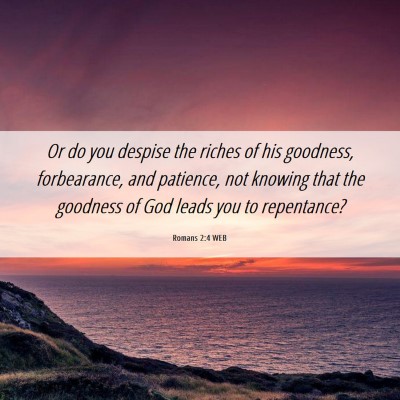 Picture 06 - Romans 2:4 WEB - Or do you despise the riches of his goodness, - Bible Verse Picture