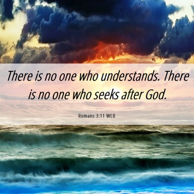 Picture 06 - Romans 3:11 WEB - There is no one who understands. There is no one - Bible Verse Picture