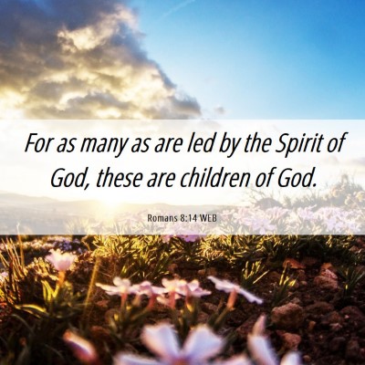 Picture 06 - Romans 8:14 WEB - For as many as are led by the Spirit of God, - Bible Verse Picture