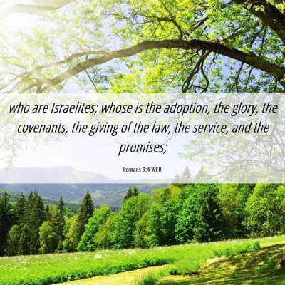 Picture 06 - Romans 9:4 WEB - who are Israelites; whose is the adoption, the - Bible Verse Picture