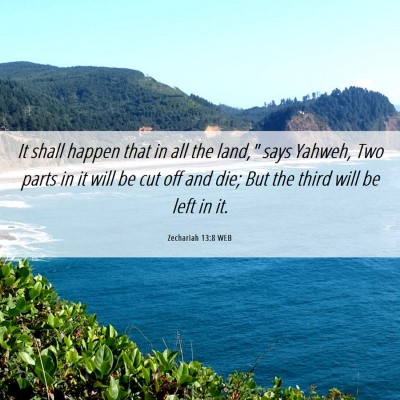 Picture 06 - Zechariah 13:8 WEB - It shall happen that in all the land,