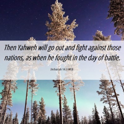 Picture 06 - Zechariah 14:3 WEB - Then Yahweh will go out and fight against those - Bible Verse Picture