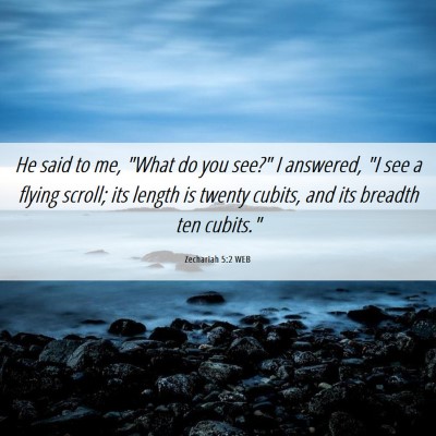 Picture 06 - Zechariah 5:2 WEB - He said to me, 