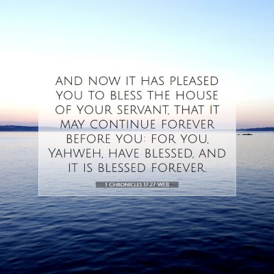 Picture 07 - 1 Chronicles 17:27 WEB - and now it has pleased you to bless the house of - Bible Verse Picture