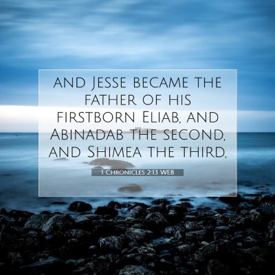 Picture 07 - 1 Chronicles 2:13 WEB - and Jesse became the father of his firstborn - Bible Verse Picture