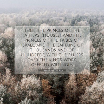 Picture 07 - 1 Chronicles 29:6 WEB - Then the princes of the fathers' [houses], and - Bible Verse Picture