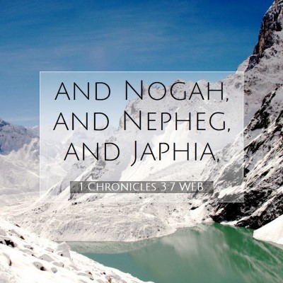 Picture 07 - 1 Chronicles 3:7 WEB - and Nogah, and Nepheg, and - Bible Verse Picture